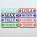 Personalised Dog Name Paw Sign – Custom Pet Crate Cage House Decoration Plate