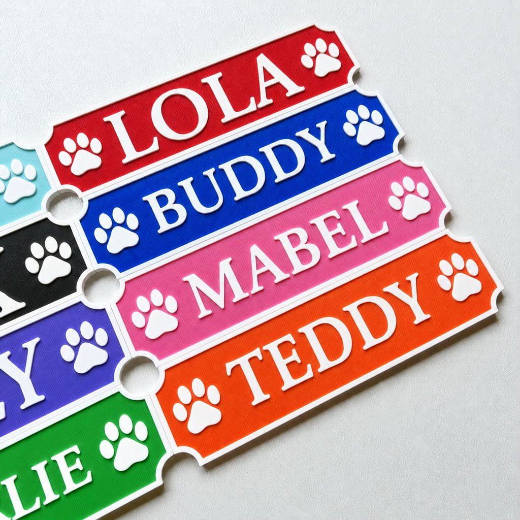 Personalised Dog Name Paw Sign – Custom Pet Crate Cage House Decoration Plate
