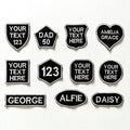 Personalised Embroidered Patches Iron & Sew On Custom Name Text Shaped Badges