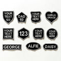 Personalised Embroidered Patches Iron & Sew On Custom Name Text Shaped Badges