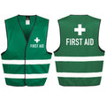 First Aid Green Hi-Vis Waistcoat Reflective Safety Vest