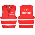 Fire Marshal Red Hi-Vis Waistcoat Reflective Safety Vest
