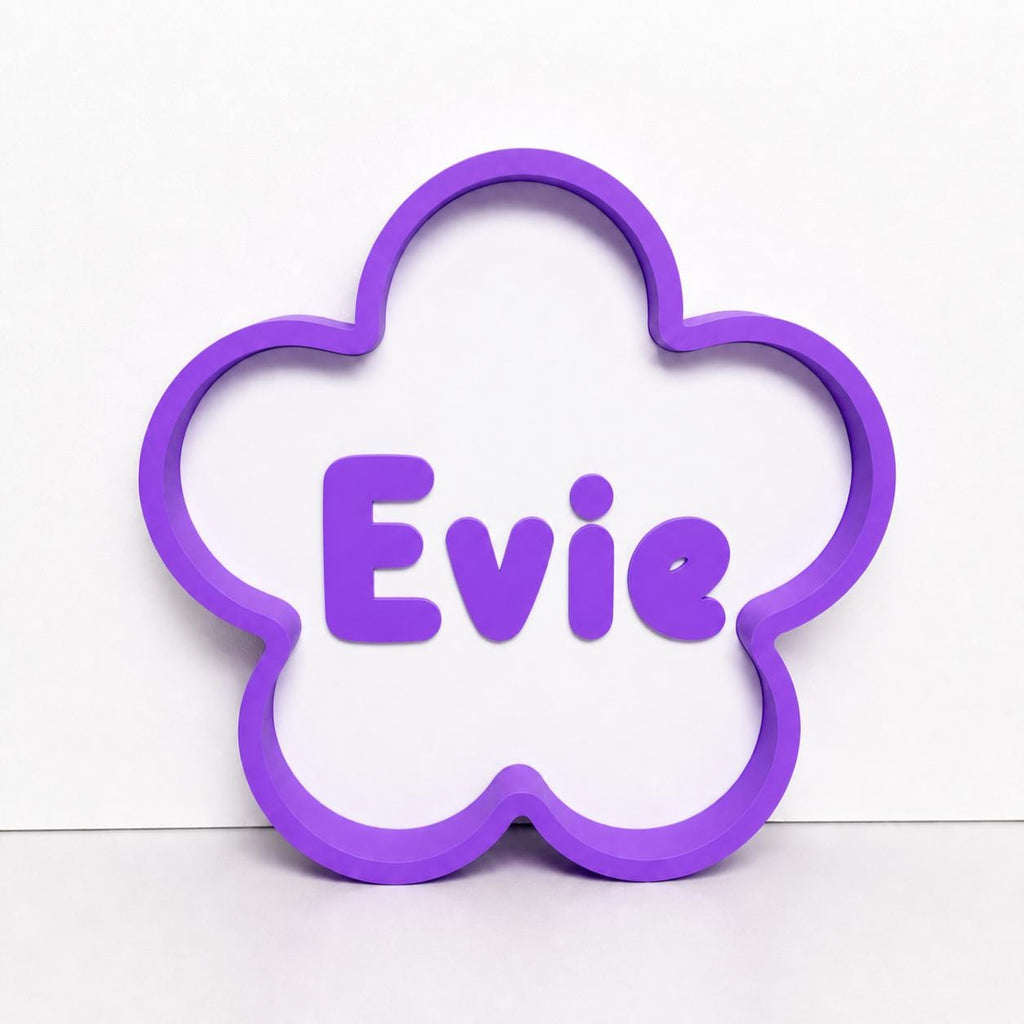 Personalised Freestanding Flower Sign Girls Name Bedroom Decoration Door Plaque
