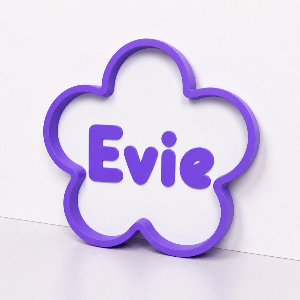 Personalised Freestanding Flower Sign Girls Name Bedroom Decoration Door Plaque