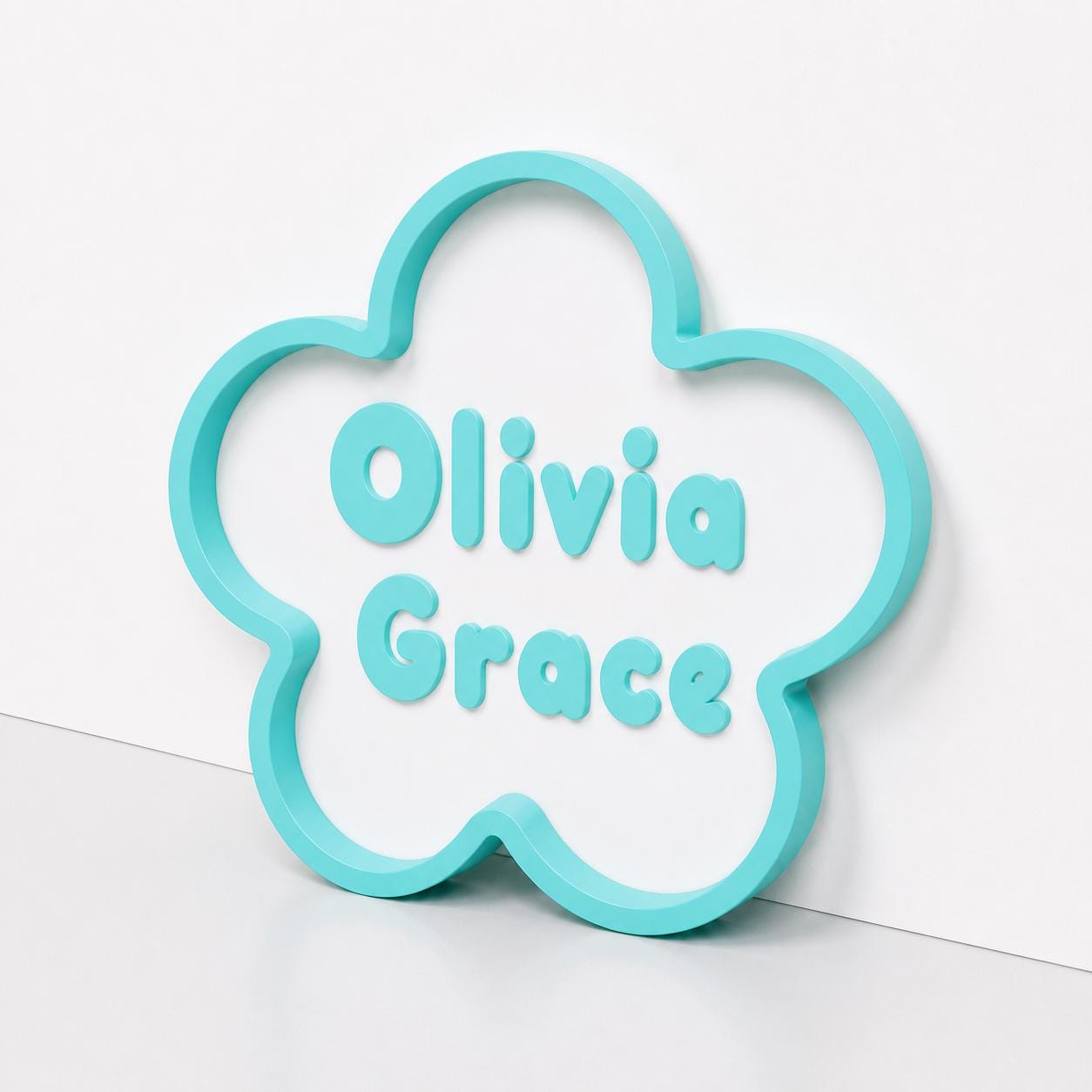 Personalised Freestanding Flower Sign Girls Name Bedroom Decoration Door Plaque