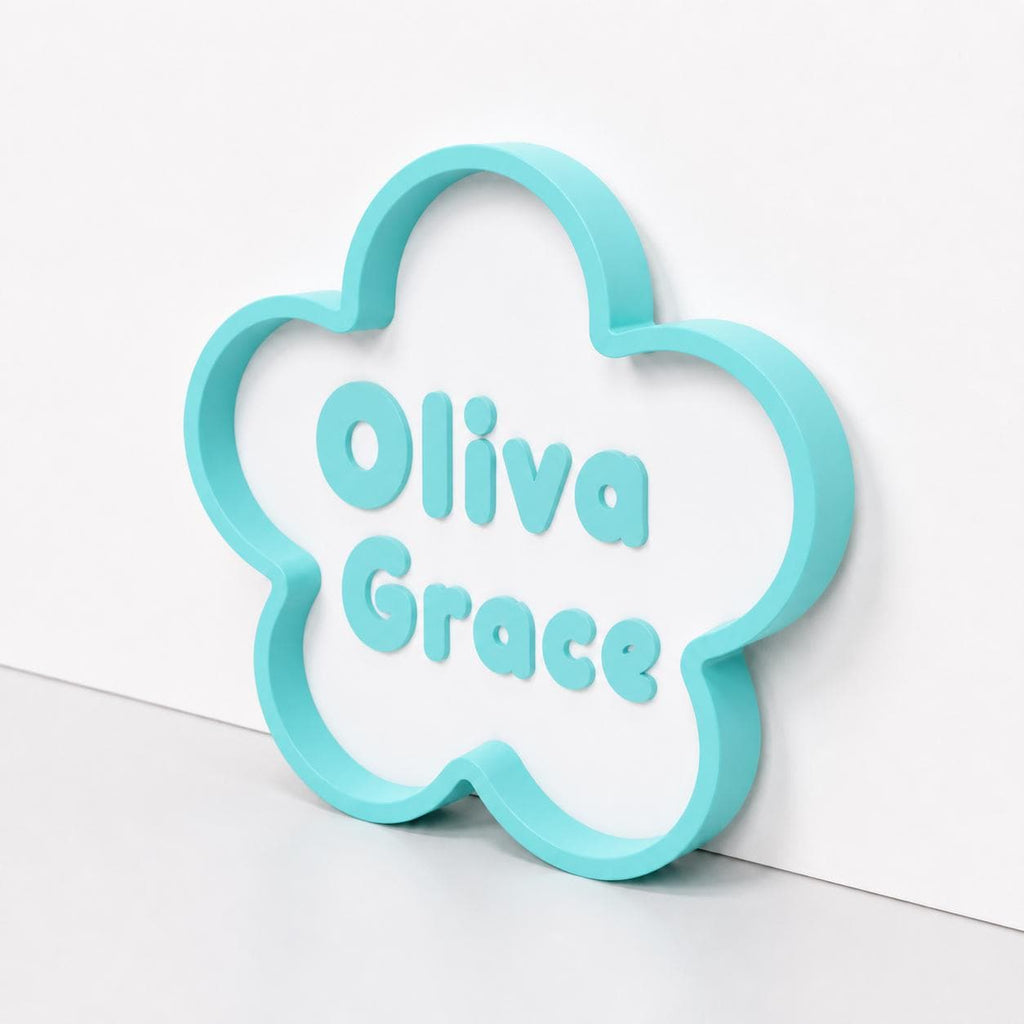 Personalised Freestanding Flower Sign Girls Name Bedroom Decoration Door Plaque