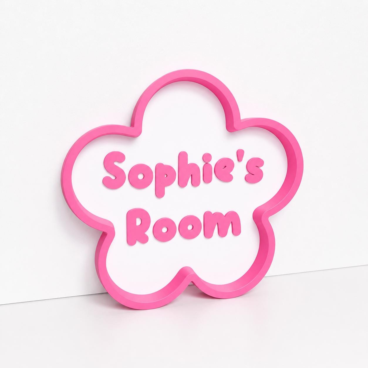 Personalised Freestanding Flower Sign Girls Name Bedroom Decoration Door Plaque