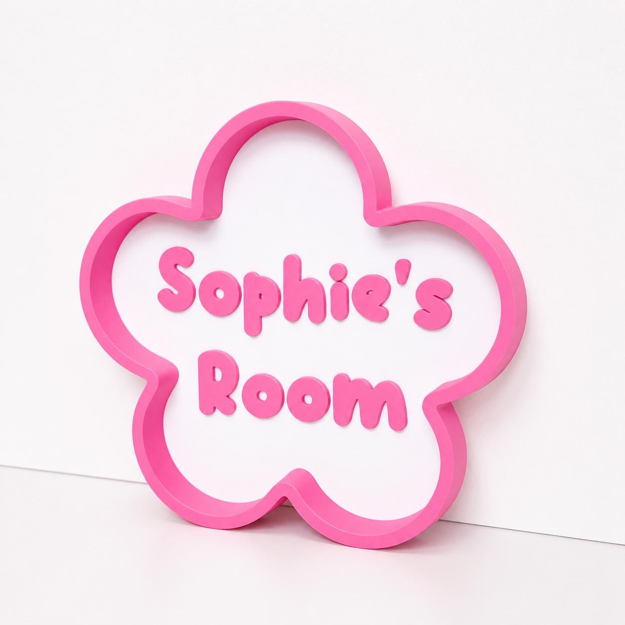 Personalised Freestanding Flower Sign Girls Name Bedroom Decoration Door Plaque