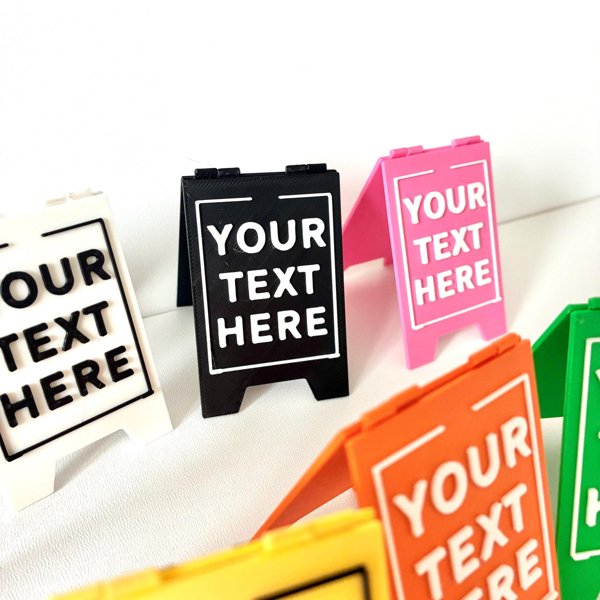 Personalised Text Mini Folding Signs - Novelty Warning Caution Office Desk Gift