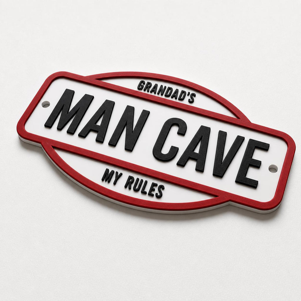 Personalised Text Sign - Novelty Man Cave Workshop Garage Shed Funny Gift Plaque