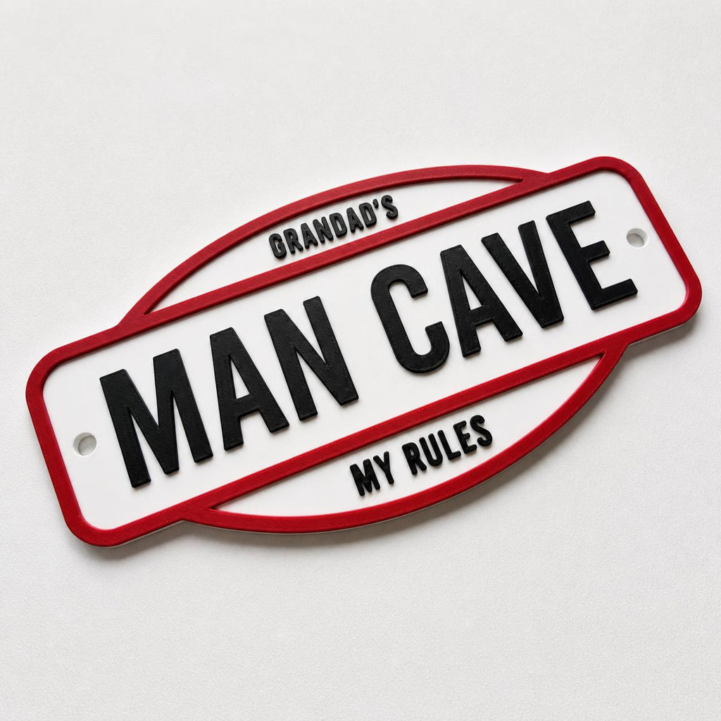 Personalised Text Sign - Novelty Man Cave Workshop Garage Shed Funny Gift Plaque