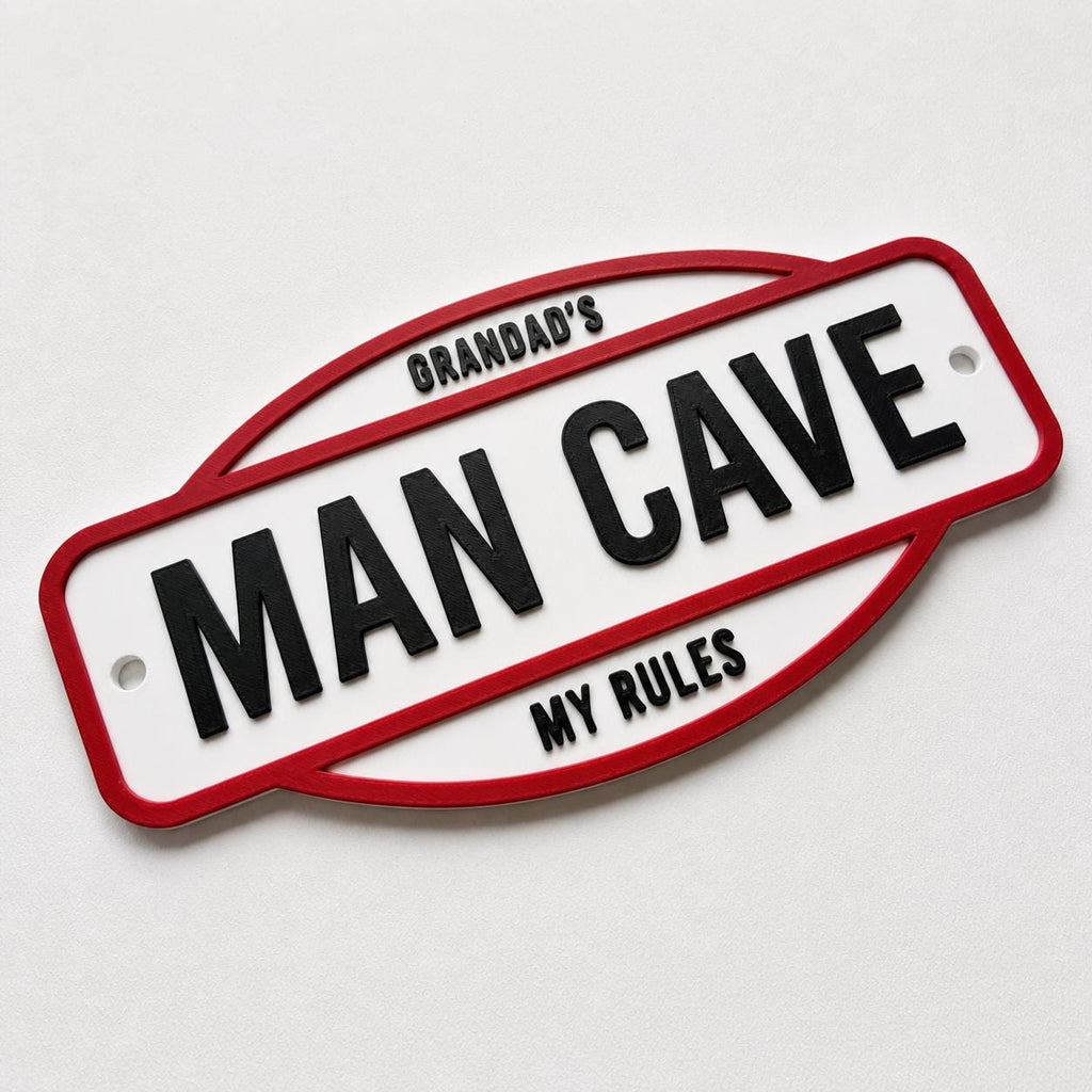 Personalised Text Sign - Novelty Man Cave Workshop Garage Shed Funny Gift Plaque