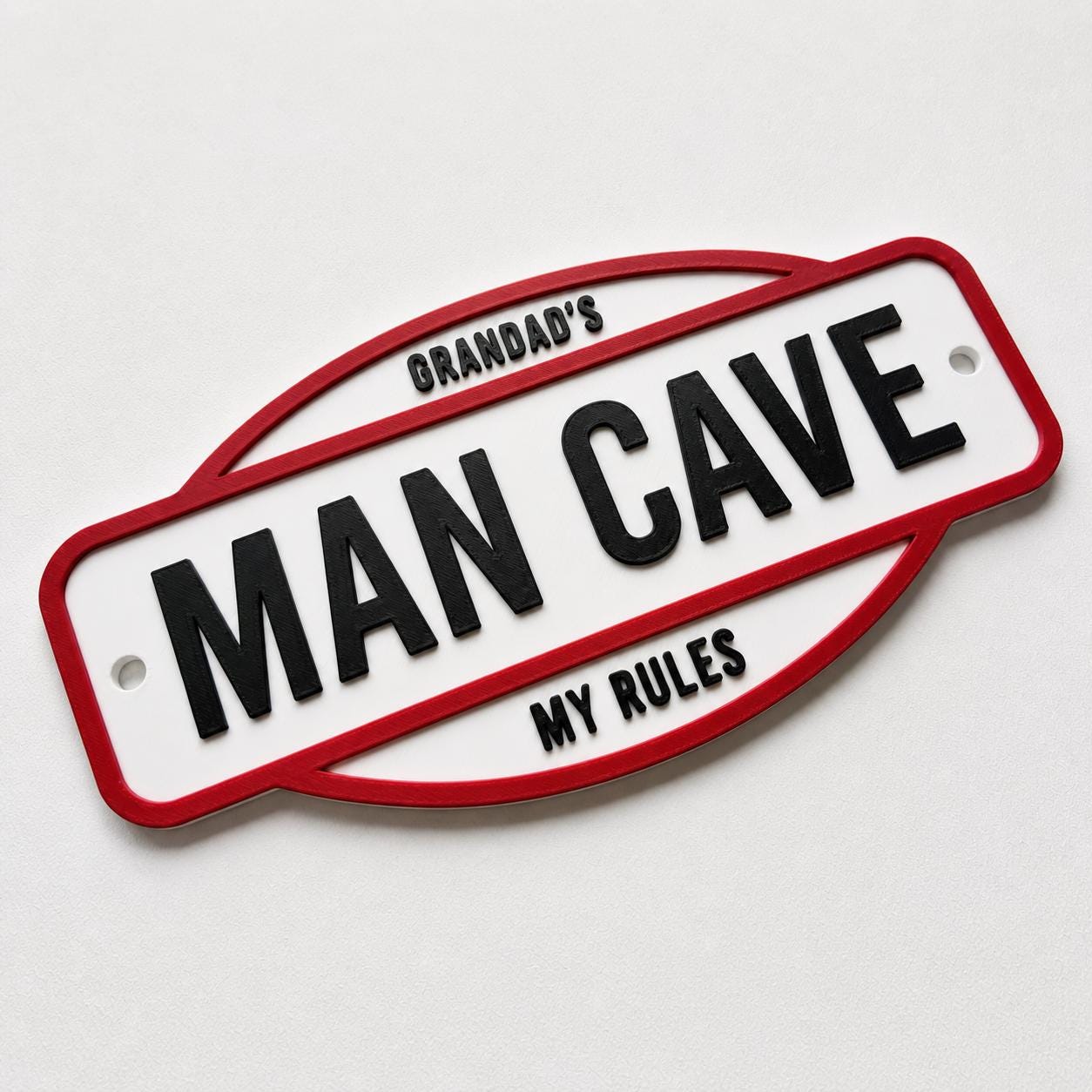 Personalised Text Sign - Novelty Man Cave Workshop Garage Shed Funny Gift Plaque