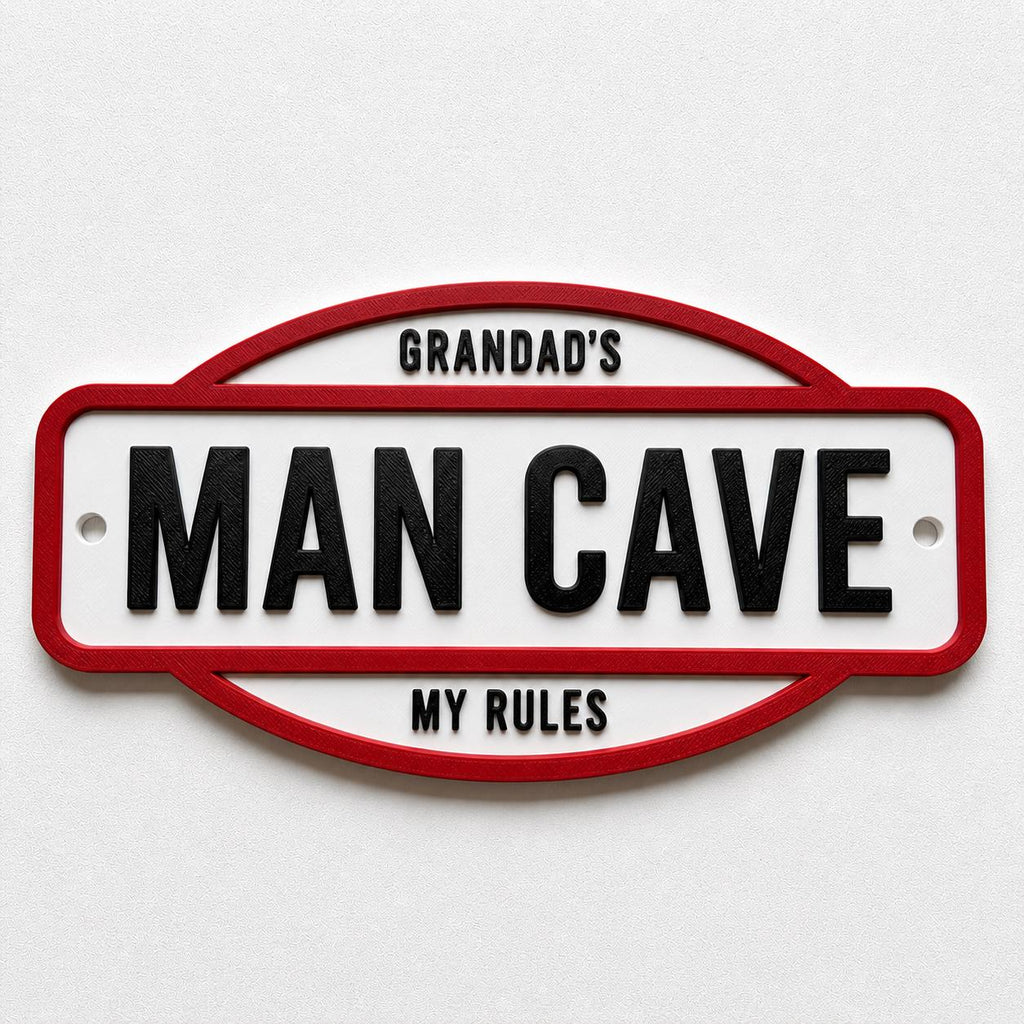 Personalised Text Sign - Novelty Man Cave Workshop Garage Shed Funny Gift Plaque