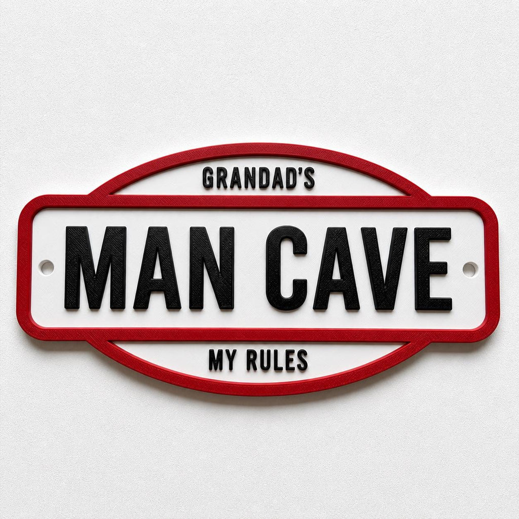 Personalised Text Sign - Novelty Man Cave Workshop Garage Shed Funny Gift Plaque