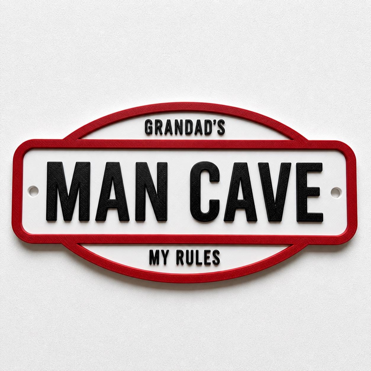 Personalised Text Sign - Novelty Man Cave Workshop Garage Shed Funny Gift Plaque
