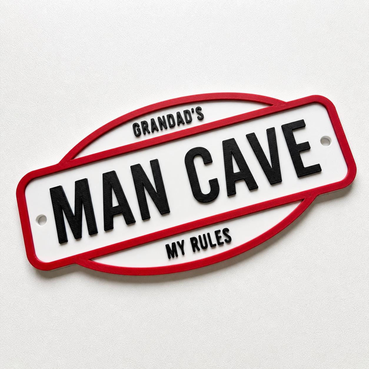 Personalised Text Sign - Novelty Man Cave Workshop Garage Shed Funny Gift Plaque