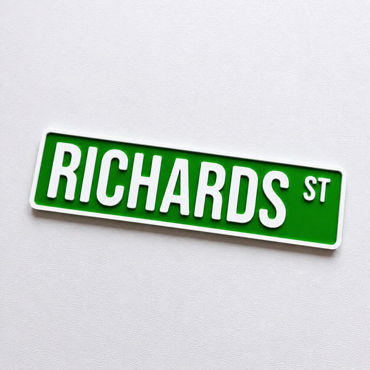 Personalised Text New York Green Street Sign Road Avenue House Decoration Plate