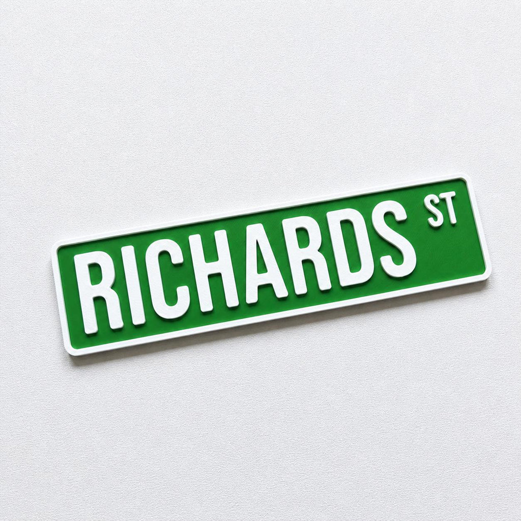 Personalised Text New York Green Street Sign Road Avenue House Decoration Plate