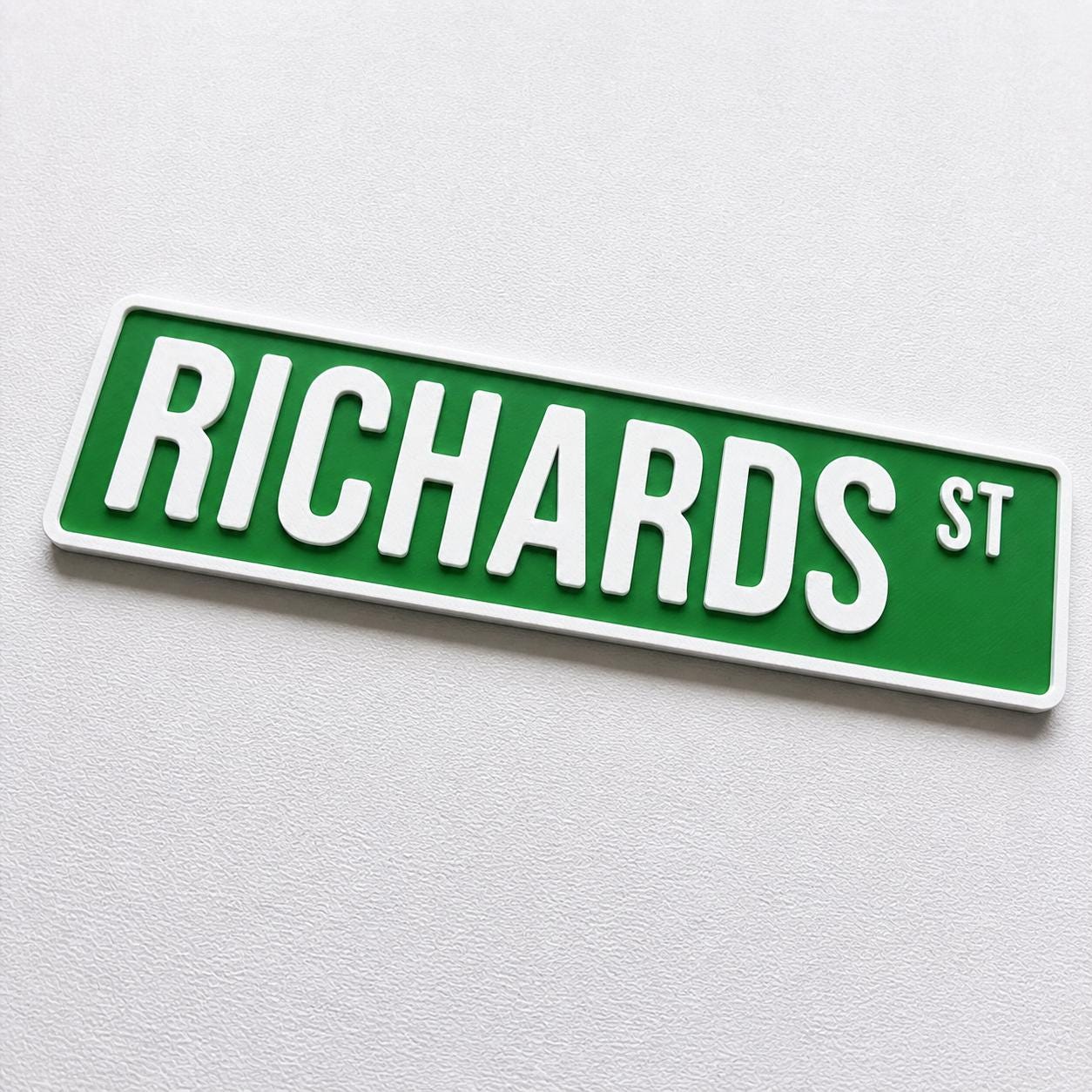 Personalised Text New York Green Street Sign Road Avenue House Decoration Plate