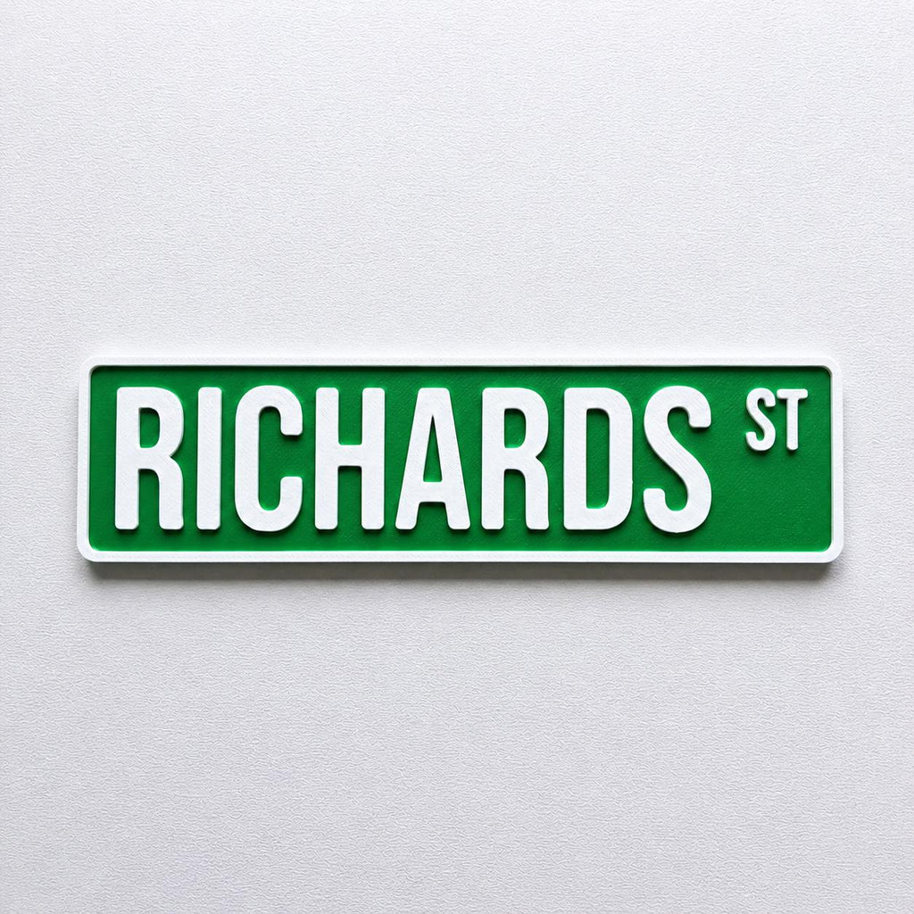 Personalised Text New York Green Street Sign Road Avenue House Decoration Plate