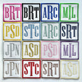 Personalised Embroidered Monogram Initials Patch Iron On & Sew On Custom Text Badge