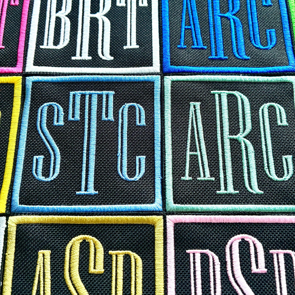 Personalised Embroidered Monogram Initials Patch Iron On & Sew On Custom Text Badge