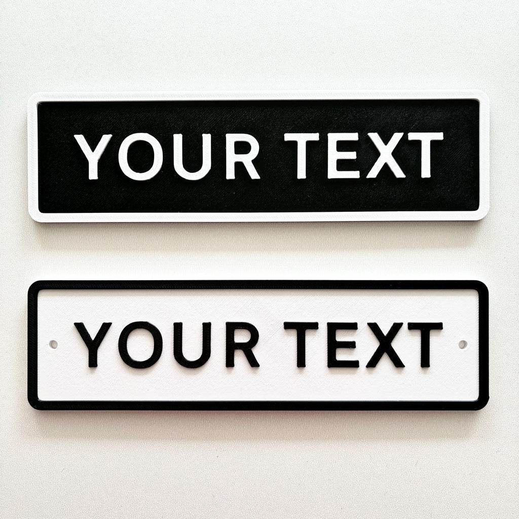 Personalised Your Text Sign – Custom Street Road House Decoration Plate Plaque