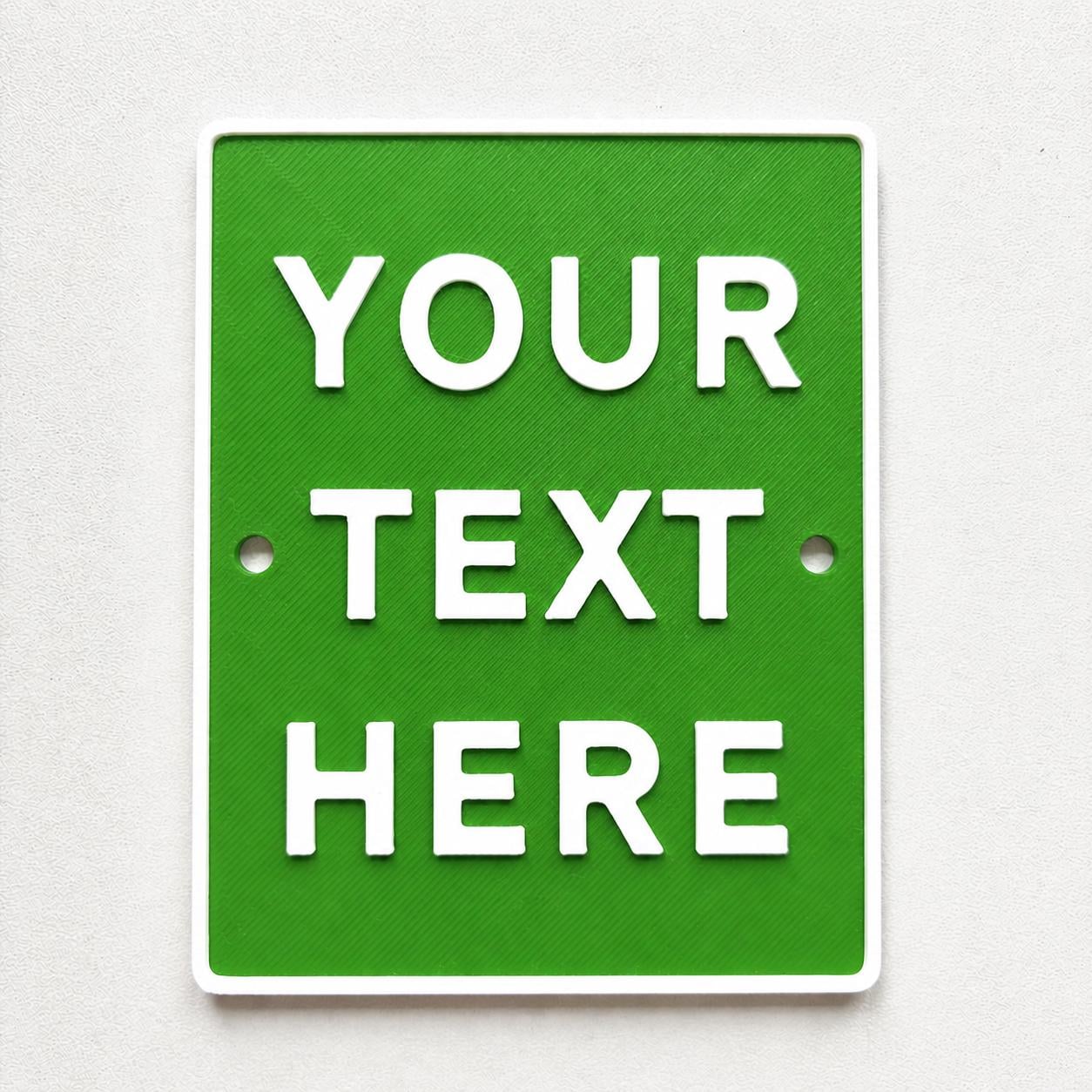 Personalised Your Text Sign – Custom House Decoration Plate Warning Plaque