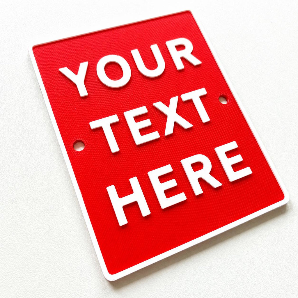 Personalised Your Text Sign – Custom House Decoration Plate Warning Plaque