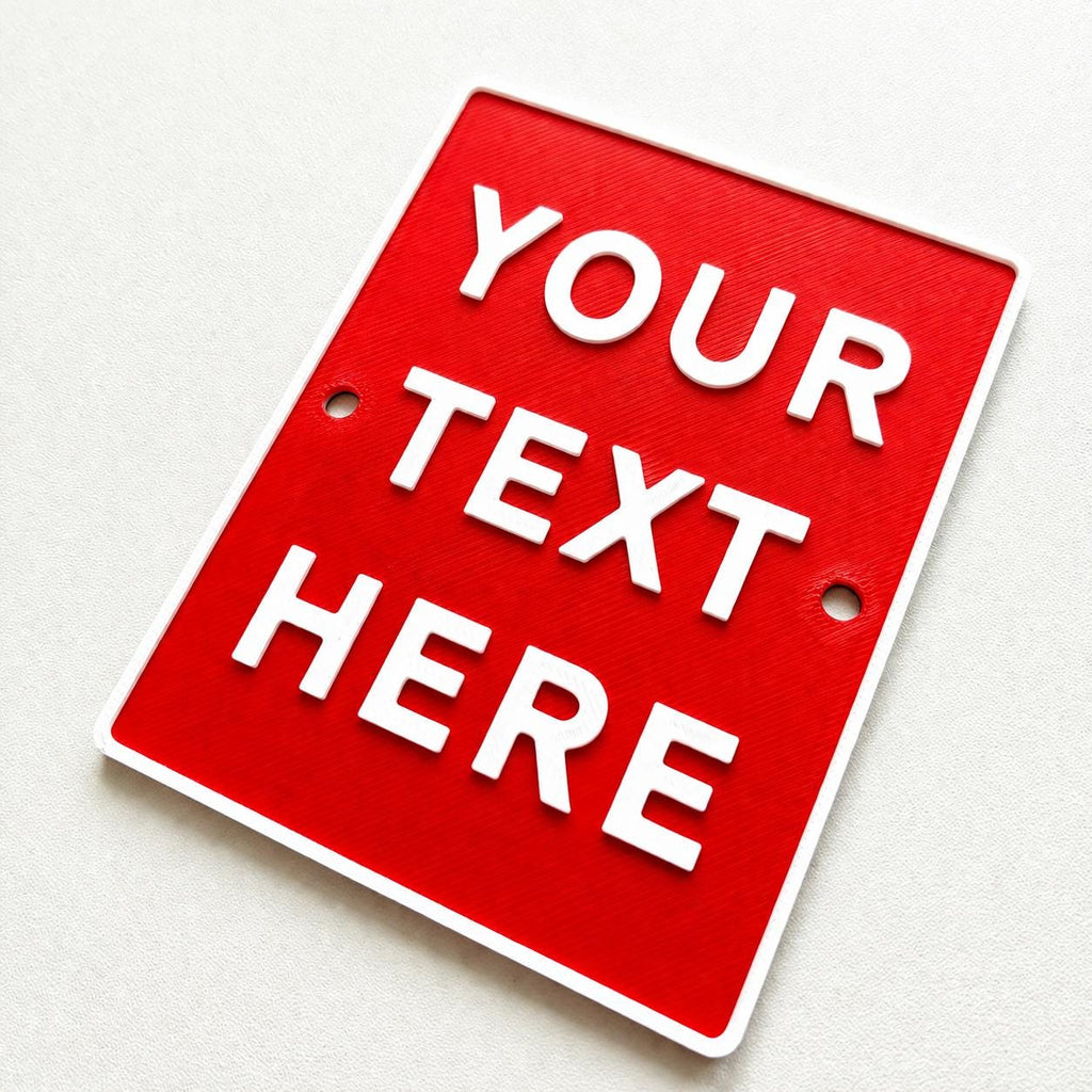 Personalised Your Text Sign – Custom House Decoration Plate Warning Plaque