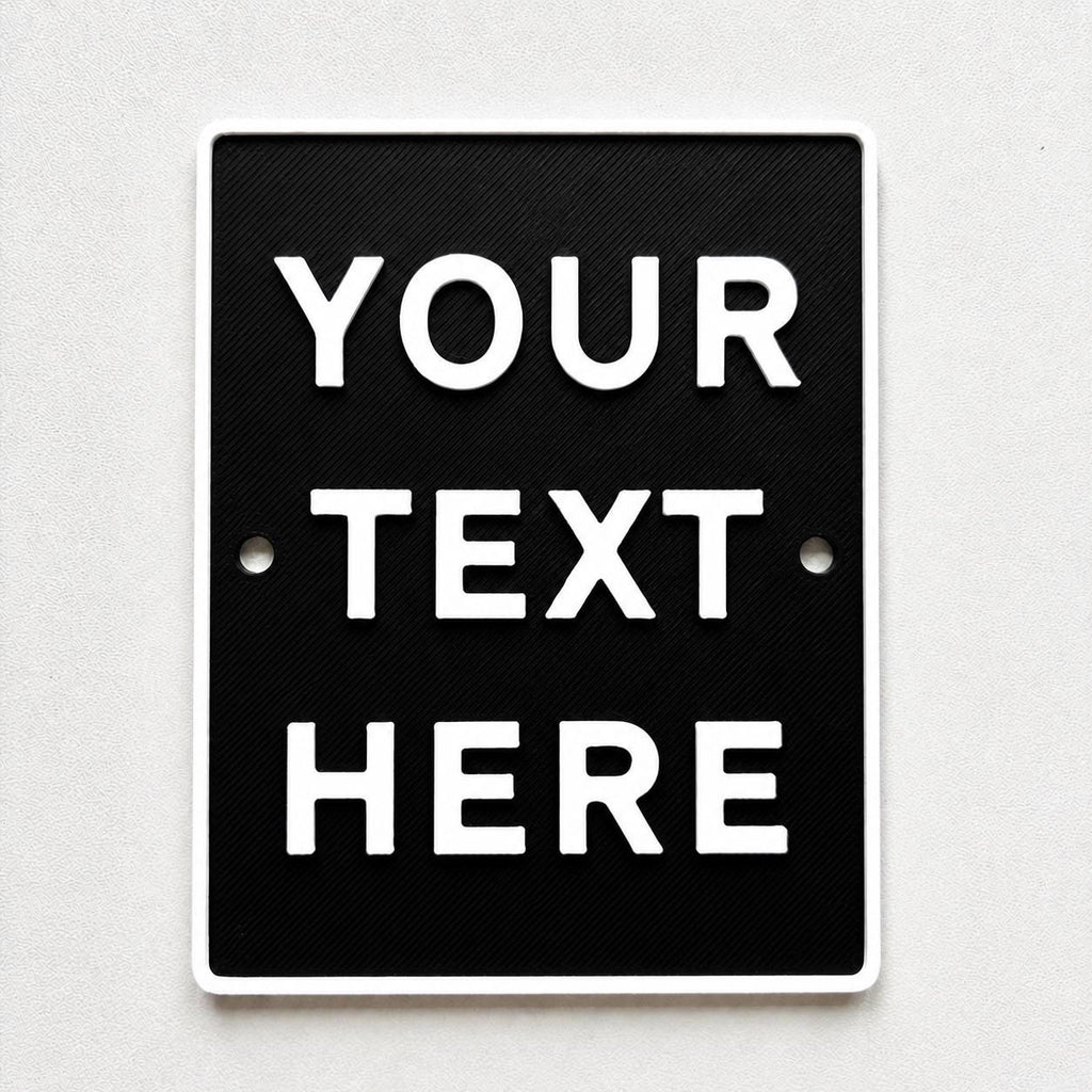 Personalised Your Text Sign – Custom House Decoration Plate Warning Plaque