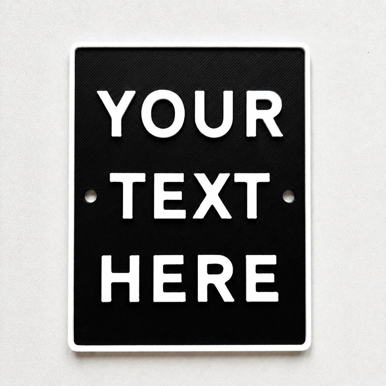 Personalised Your Text Sign – Custom House Decoration Plate Warning Plaque