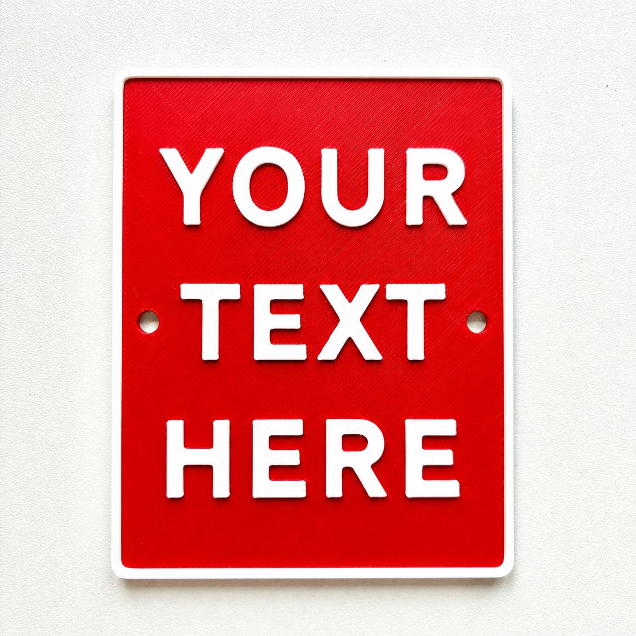 Personalised Your Text Sign – Custom House Decoration Plate Warning Plaque