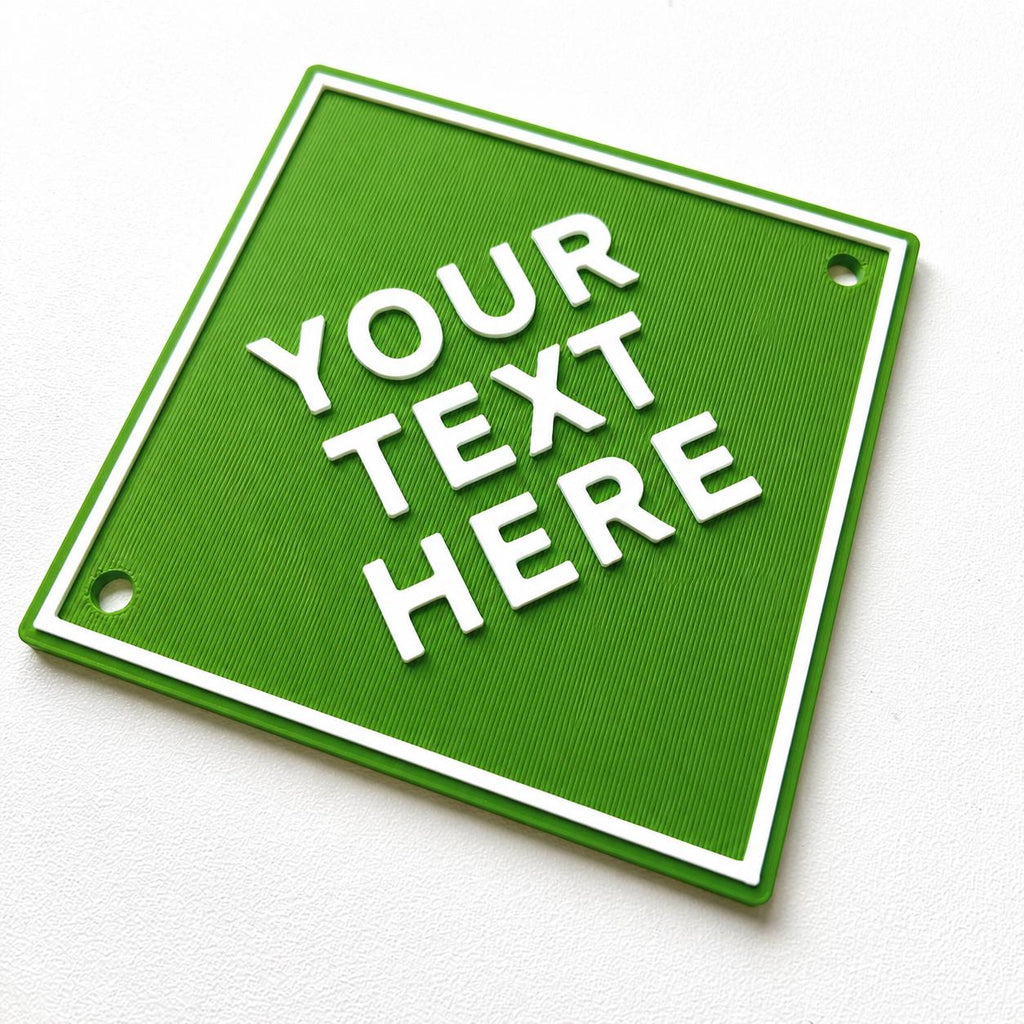 Personalised Your Text Sign – Custom House Decoration Plate Warning Plaque