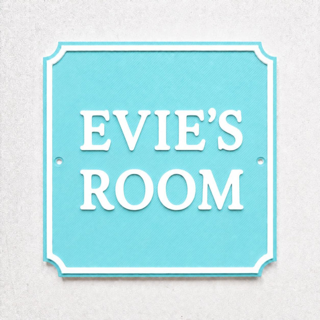 Personalised Kids Name Door Sign – Custom Girls Boys Bedroom Decoration Plate
