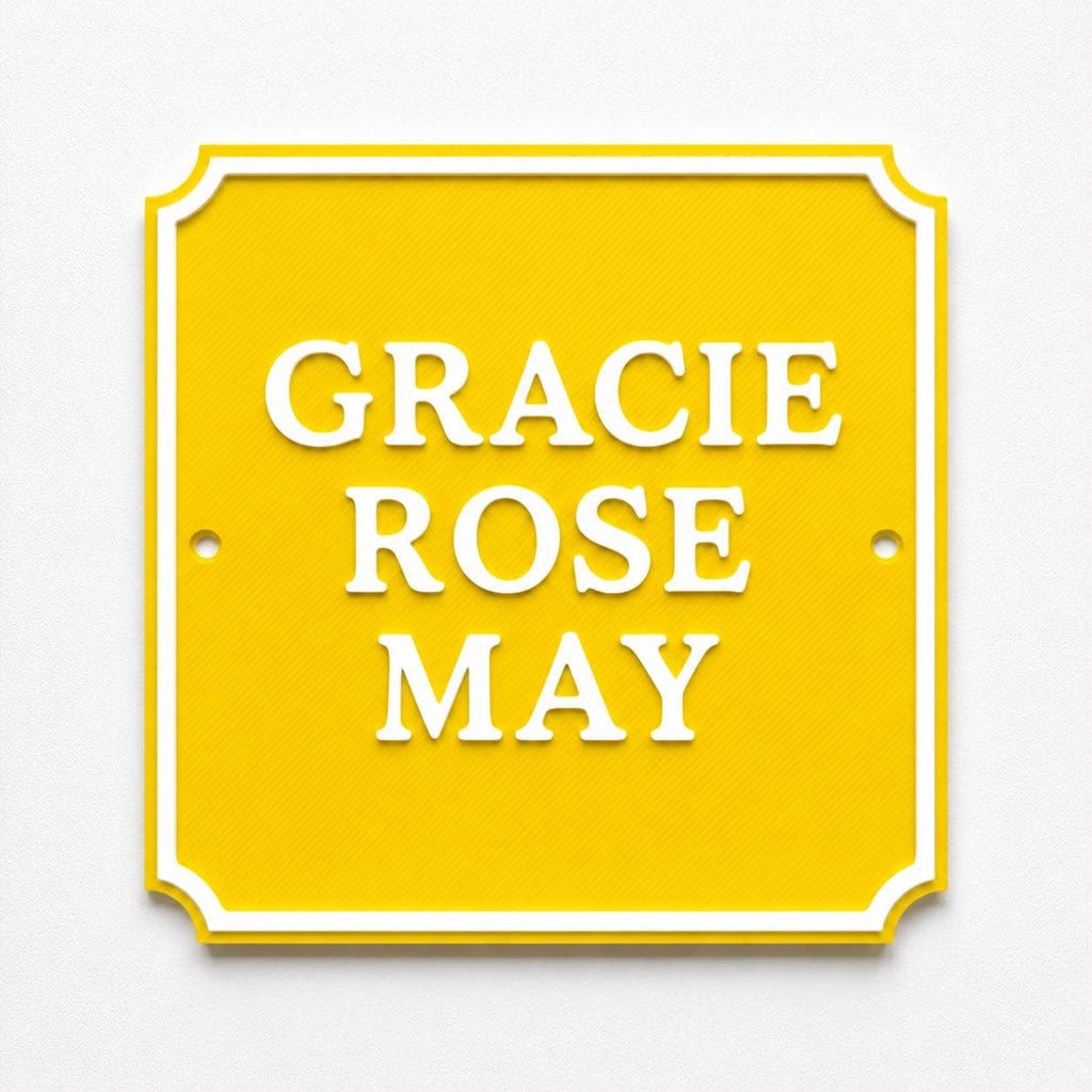 Personalised Kids Name Door Sign – Custom Girls Boys Bedroom Decoration Plate
