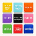 Personalised Kids Name Door Sign – Custom Girls Boys Bedroom Decoration Plate
