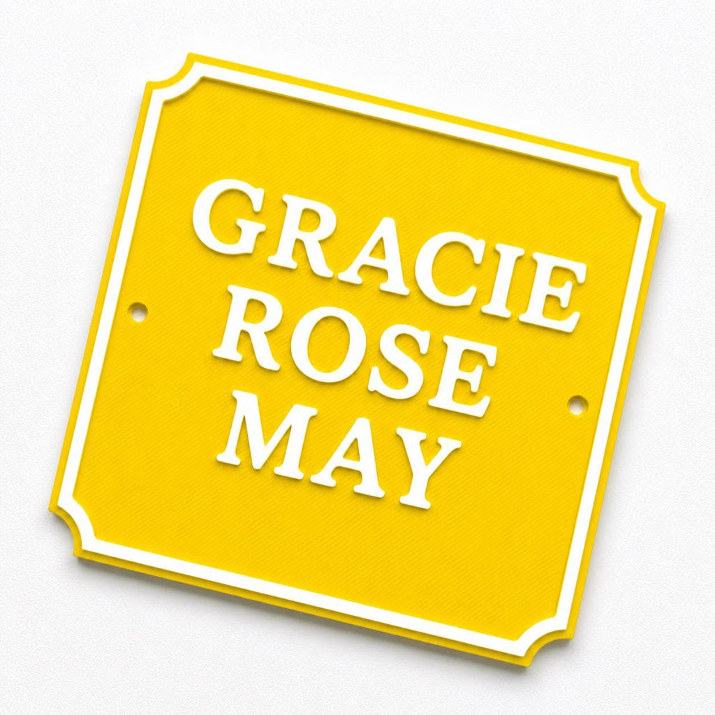 Personalised Kids Name Door Sign – Custom Girls Boys Bedroom Decoration Plate