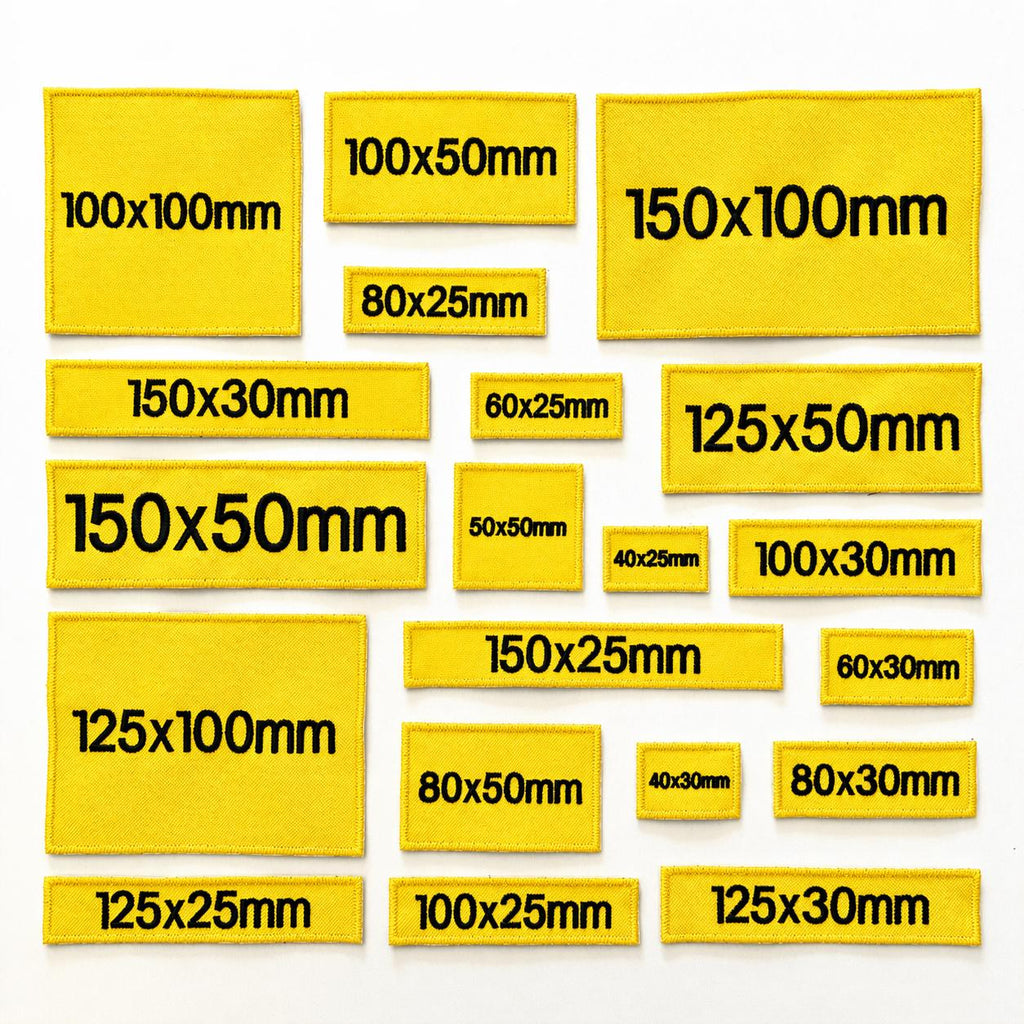Personalised Embroidered Yellow Patches Sew/Iron/VELCRO® Custom Text Molle Morale Badges
