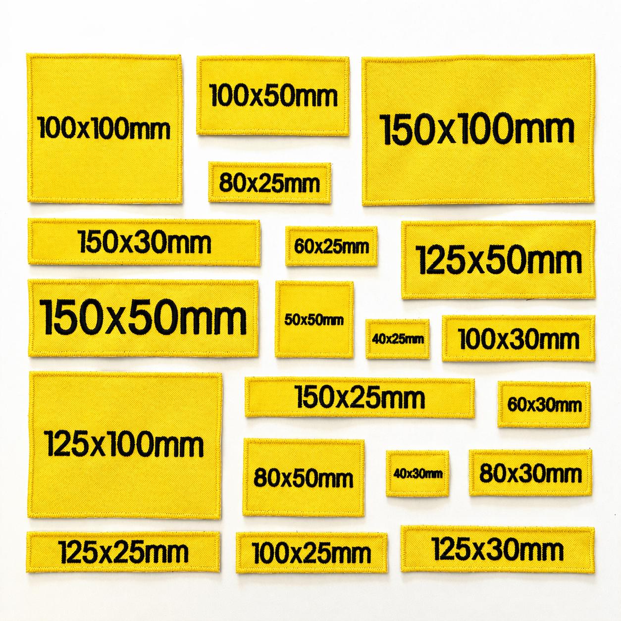 Personalised Embroidered Yellow Patches Sew/Iron/VELCRO® Custom Text Molle Morale Badges