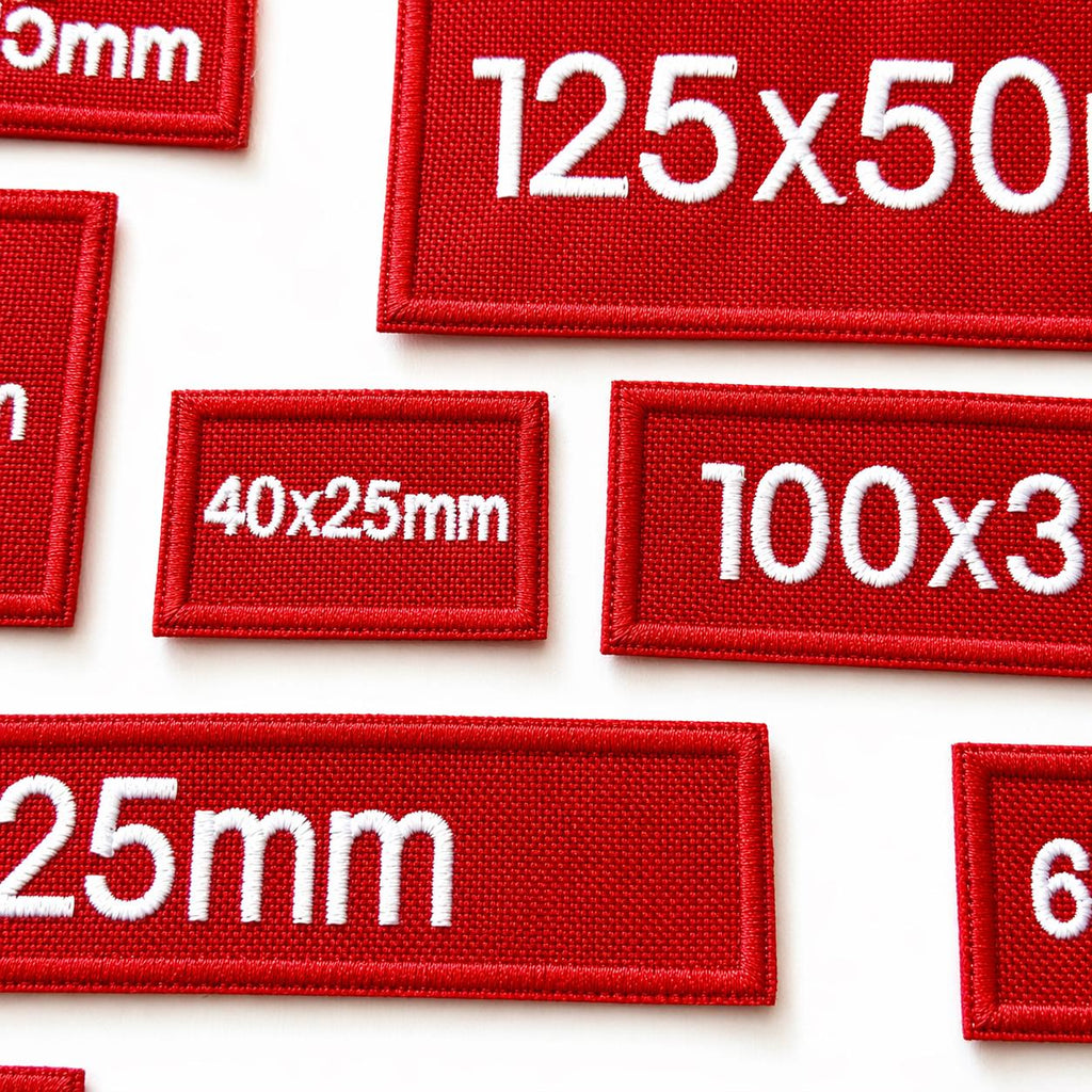 Personalised Embroidered Red Patches Sew/Iron/VELCRO® Custom Text Molle Morale Badges