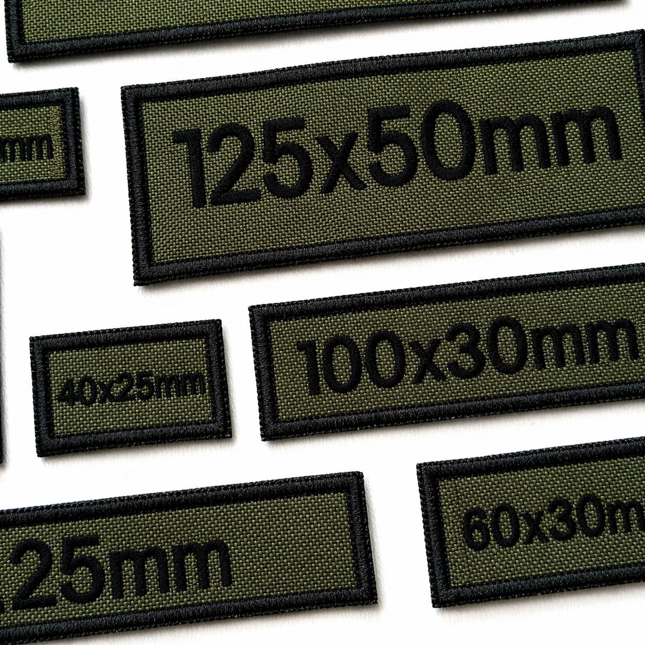 Personalised Embroidered Olive Patches Sew/Iron/VELCRO® Custom Text Molle Morale Badges