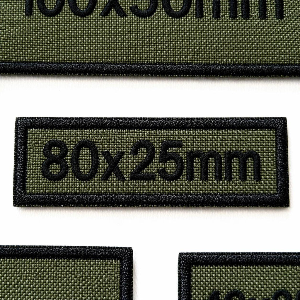 Personalised Embroidered Olive Patches Sew/Iron/VELCRO® Custom Text Molle Morale Badges
