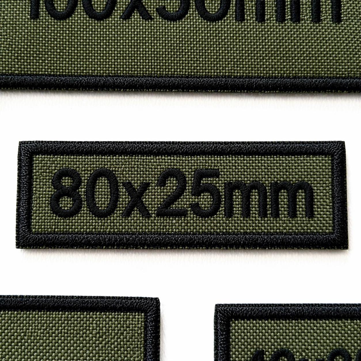 Personalised Embroidered Olive Patches Sew/Iron/VELCRO® Custom Text Molle Morale Badges