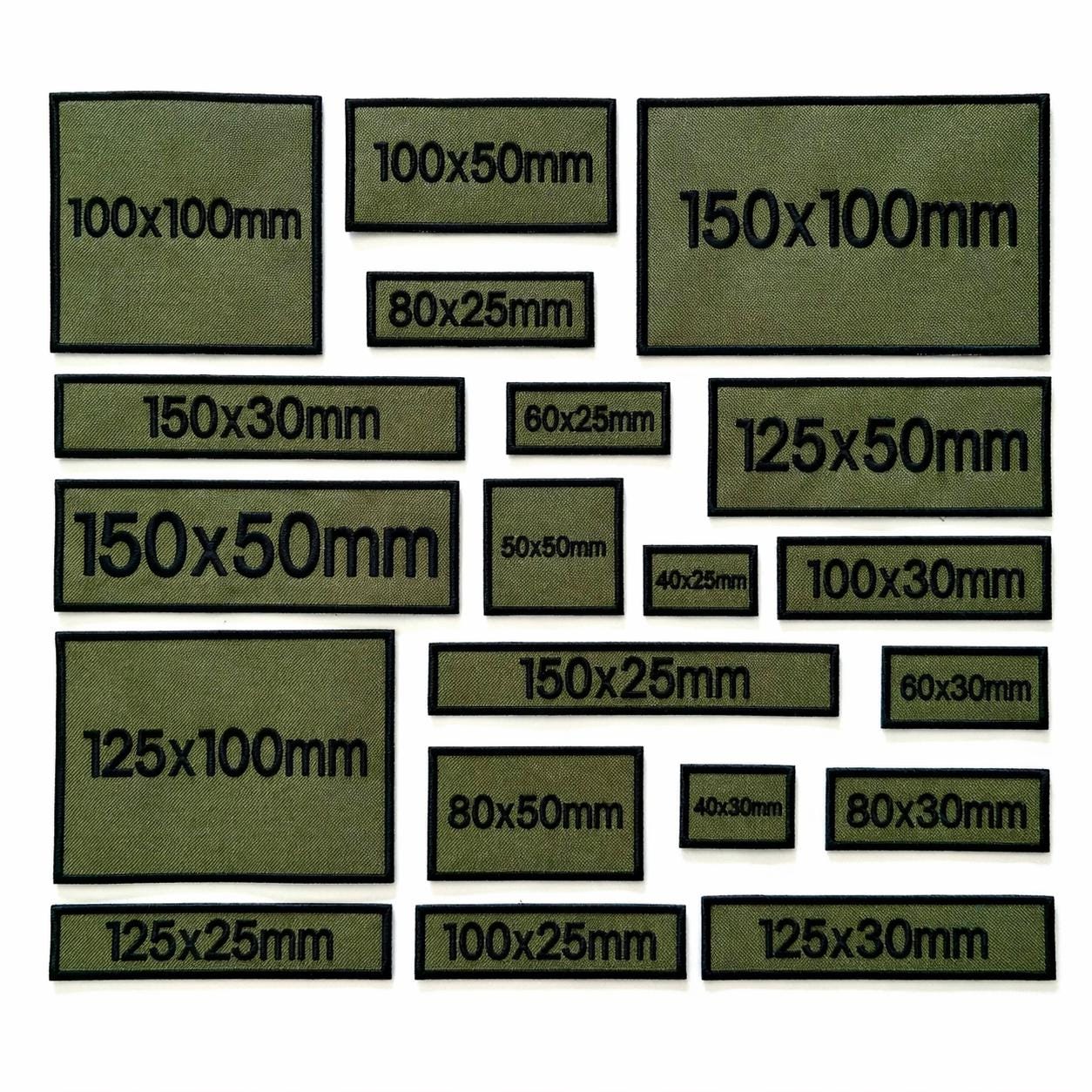 Personalised Embroidered Olive Patches Sew/Iron/VELCRO® Custom Text Molle Morale Badges