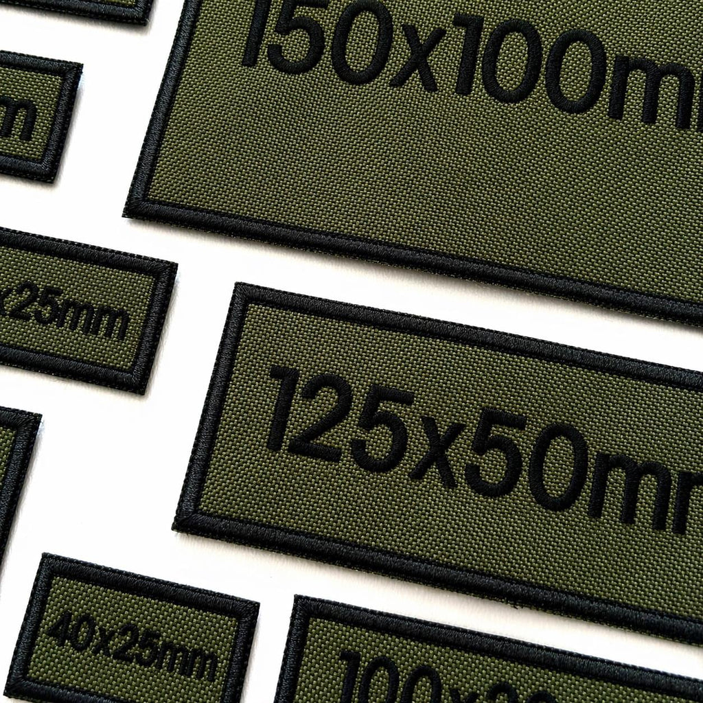 Personalised Embroidered Olive Patches Sew/Iron/VELCRO® Custom Text Molle Morale Badges