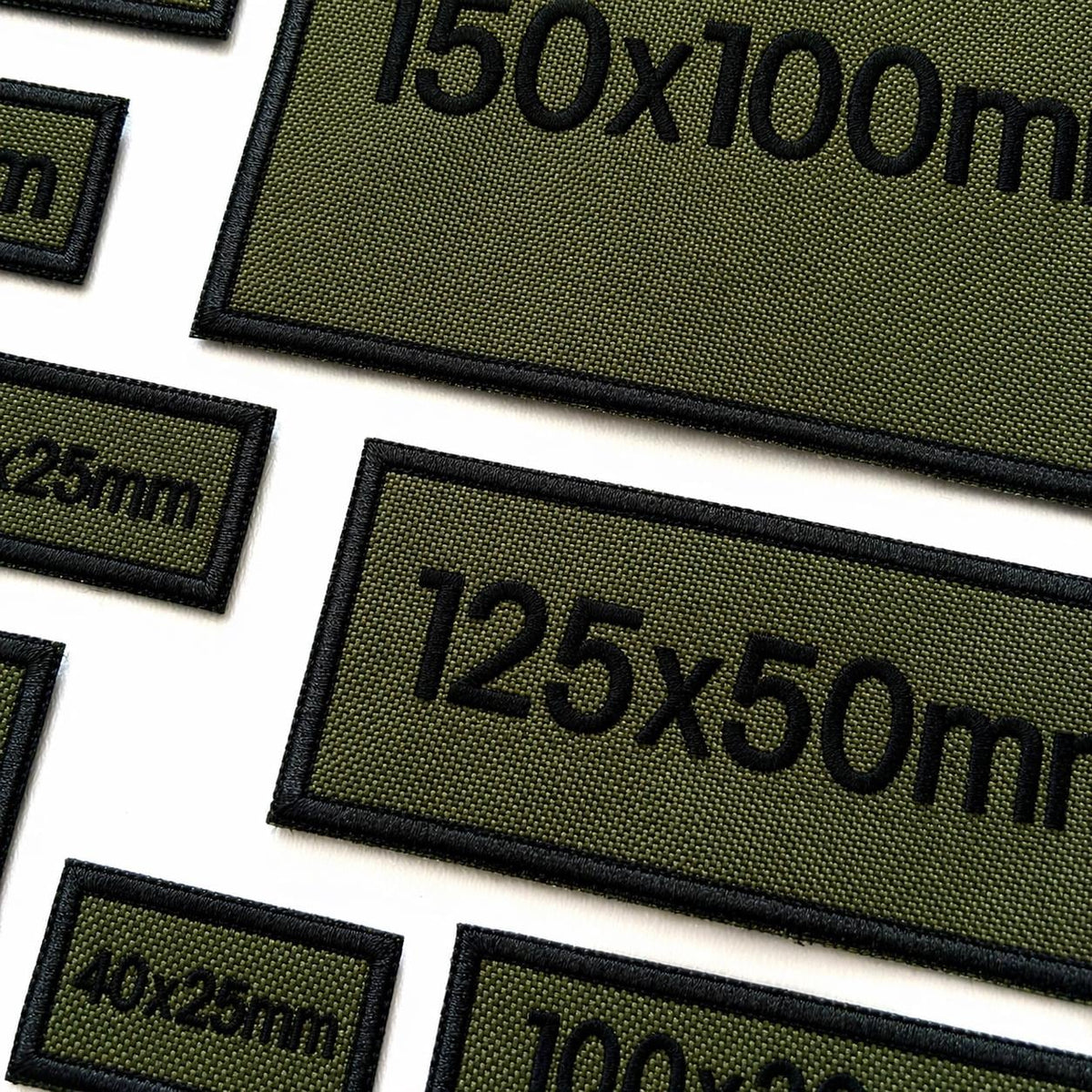 Personalised Embroidered Olive Patches Sew/Iron/VELCRO® Custom Text Molle Morale Badges