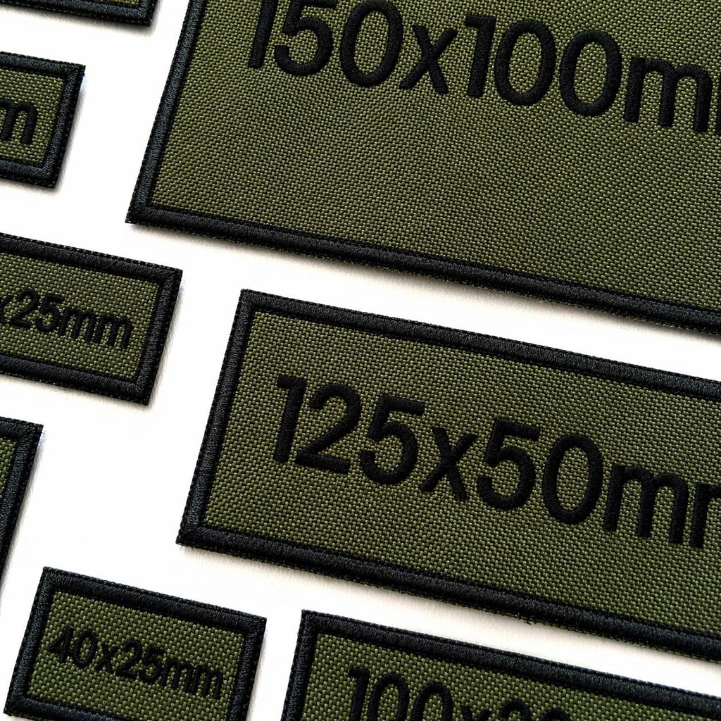 Personalised Embroidered Olive Patches Sew/Iron/VELCRO® Custom Text Molle Morale Badges