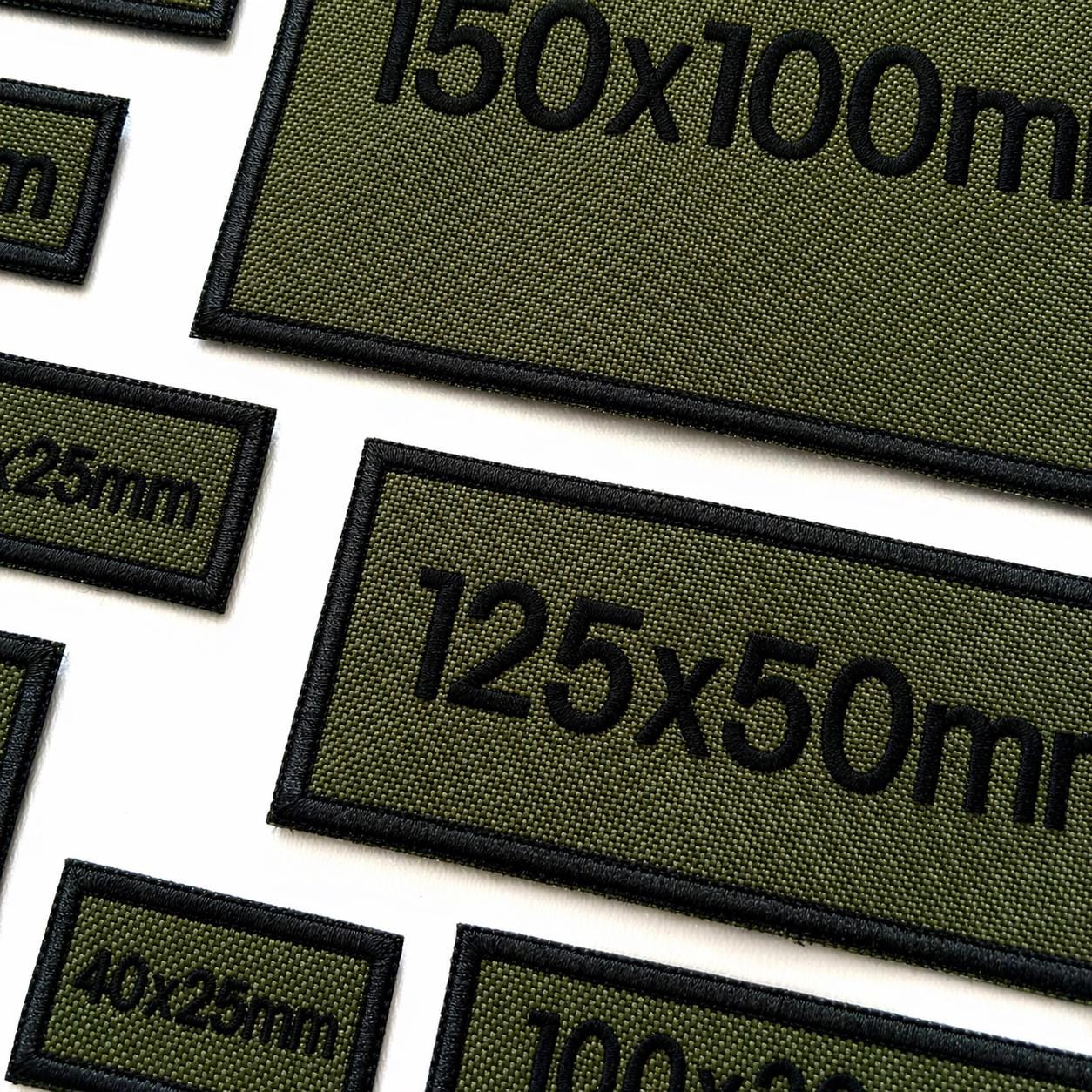 Personalised Embroidered Olive Patches Sew/Iron/VELCRO® Custom Text Molle Morale Badges